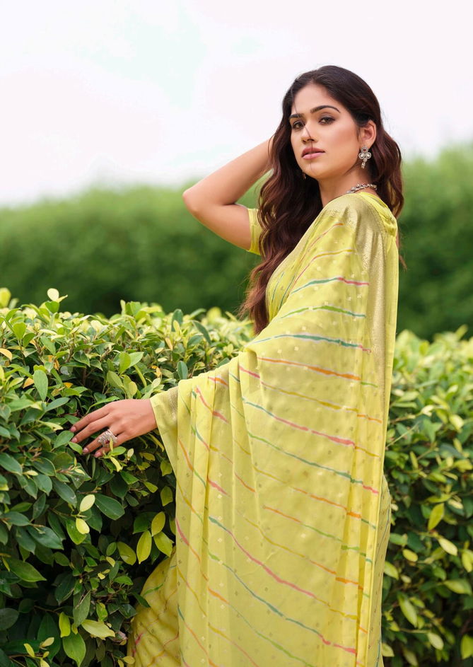 Ajnabee Vol 16 By Kashvi Dull Moss Foil Printed Sarees Wholesale Online
